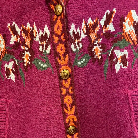 Beautiful Sweater Duster by MAX SPORT - Bright Berry Color - Picture 5 of 9